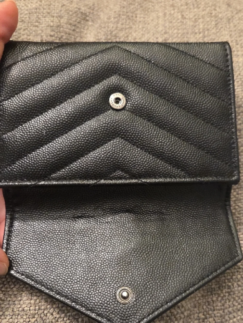 Saint Laurent Black Quilted Mini Wallet with Matte Logo - Picture 8 of 13